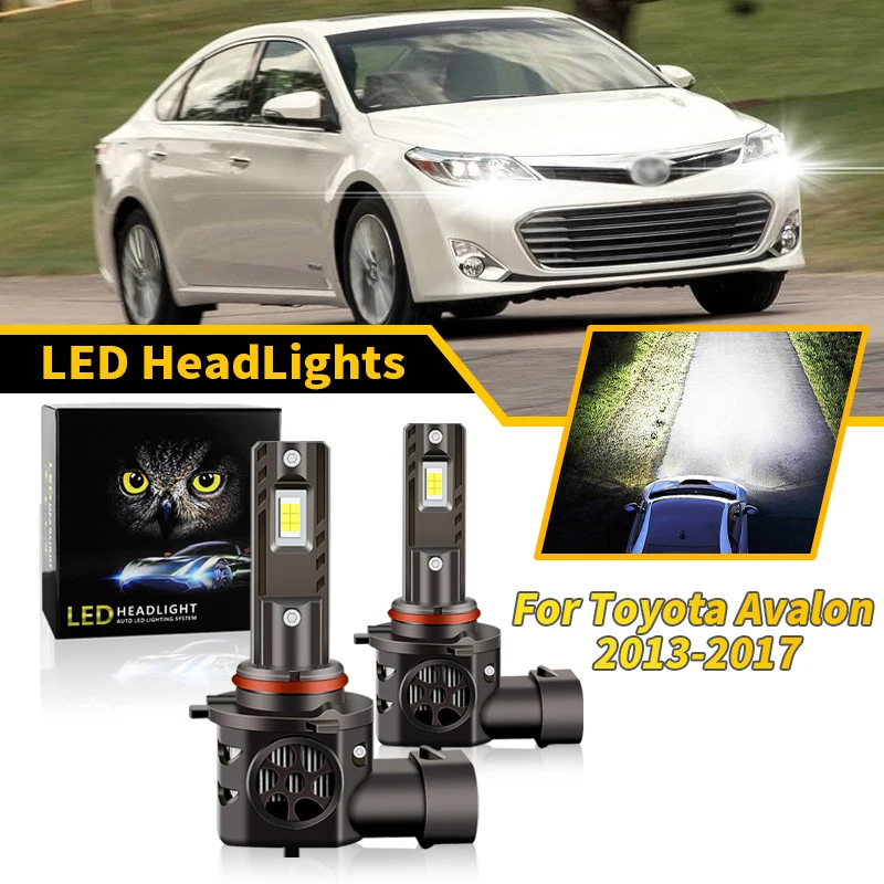 

2pcs Car LED Headlight Bulb 9005 HB3 9006 HB4 Hi/Lo Beams 15000LM 100W 6000K for Toyota Avalon 2013-2017 Auto Headlamp Light 12V