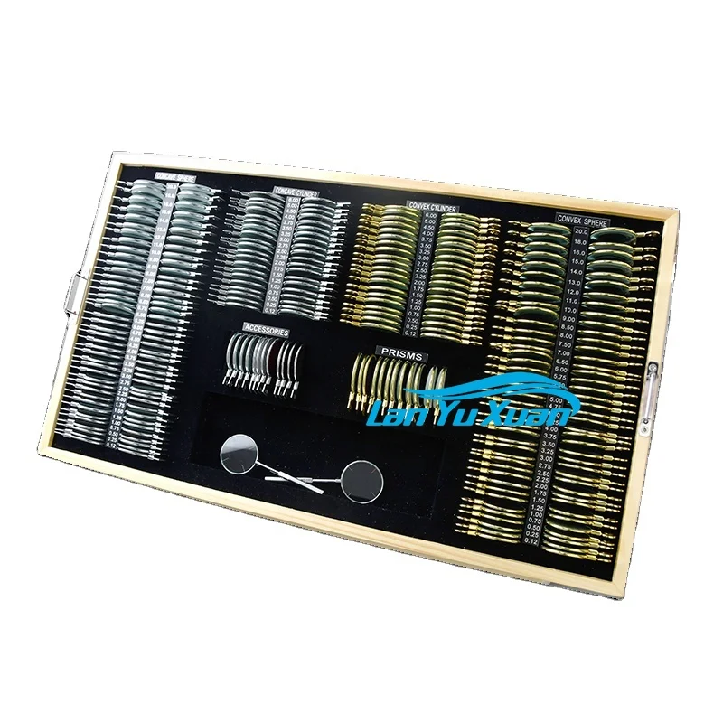 

JCC-266 High Quality 266-Piece Trial Lens Set Golden and Silver Rim with Aluminium Case Optical Instrument from