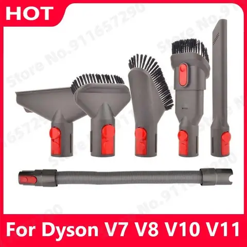 Pièces de tête d'aspiration de brosse à poussière pour aspirateur Robot Dyson V8 V7 V10 V11, accessoires, Kit de tuyau de connecteur de remplacement