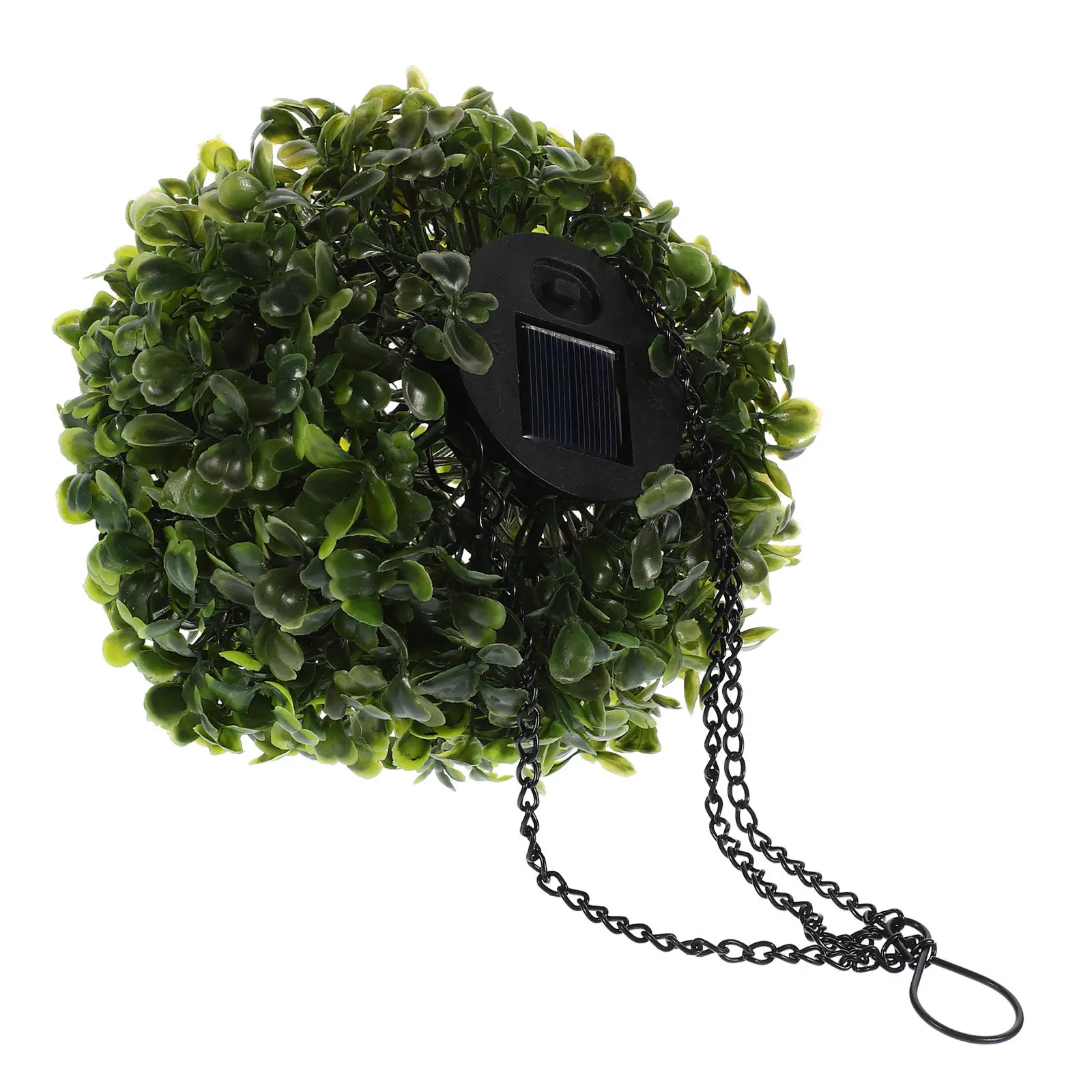 

Solar Powered Hanging Plant Ball Light Artificial Topiary Balls LED Faux Grass Ch Garden Wedding Decoration Outdoor Lamp