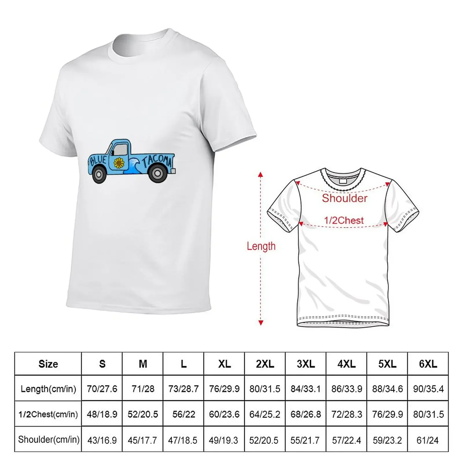 Blue Tacoma (Russell Dickerson) T-Shirt graphic tee shirt man t shirt mens champion t shirts