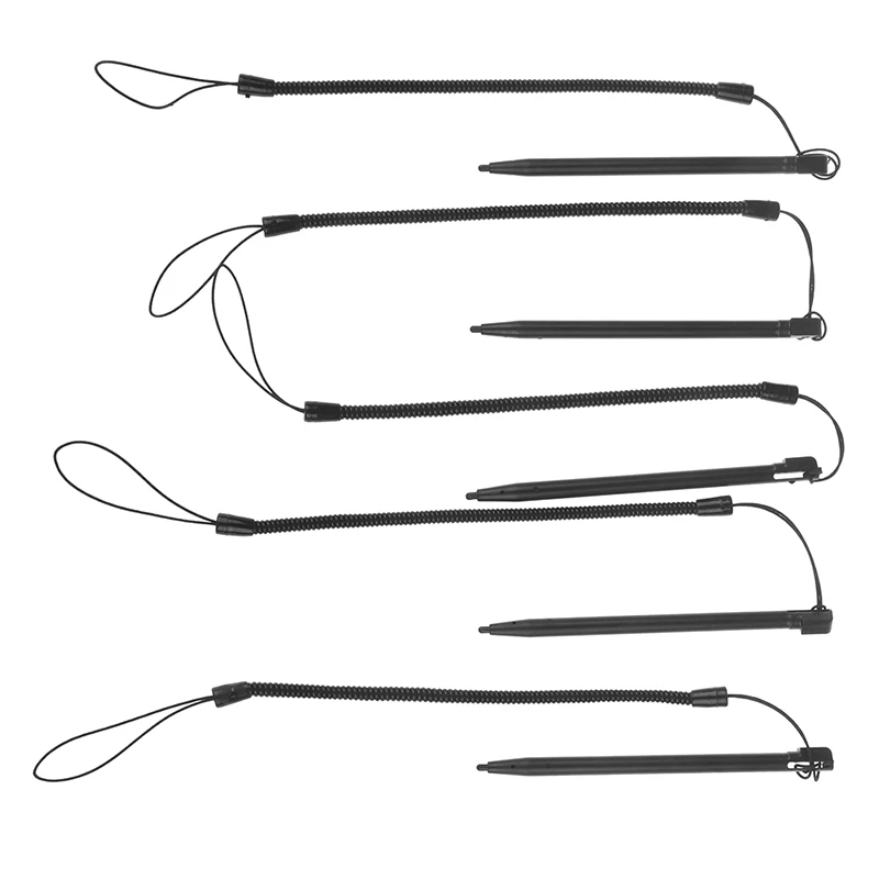 1pc touch screen metal touch phone pen tablet stylu with spring string  computer