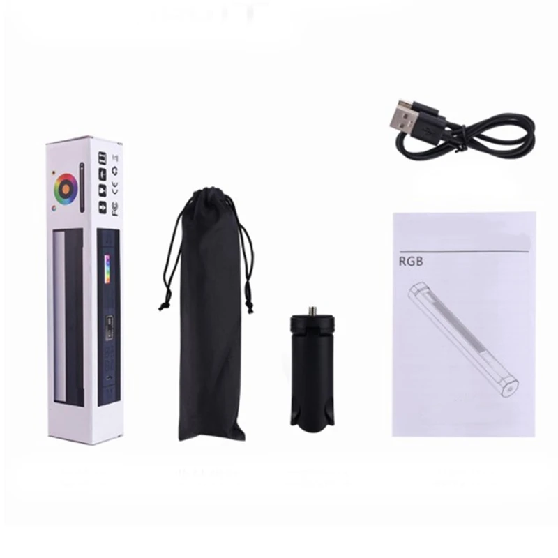 LED Photography Light Handheld RGB Color 3200K-9000K Light Tube Stick Video Soft Light For Vlog Live