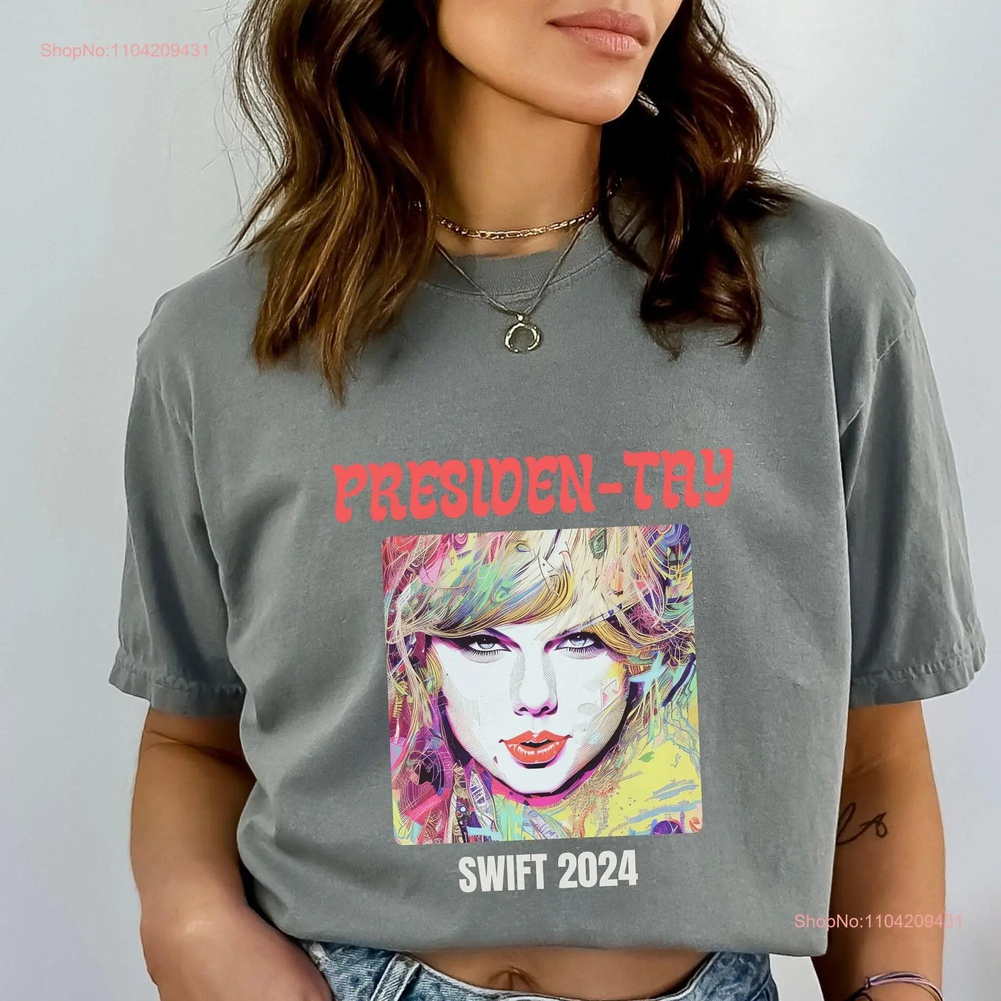 President Taylor Garment Dyed T shirt Swifties for Election 2024 Vote long or short sleeves