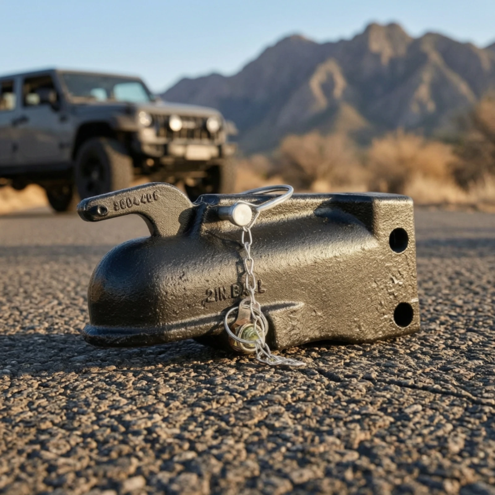 Trailer Coupler with Mounting Plate Cast Adjustable Trailer Coupler Weatherproof Secure for RV Owners, Towing, off-Road