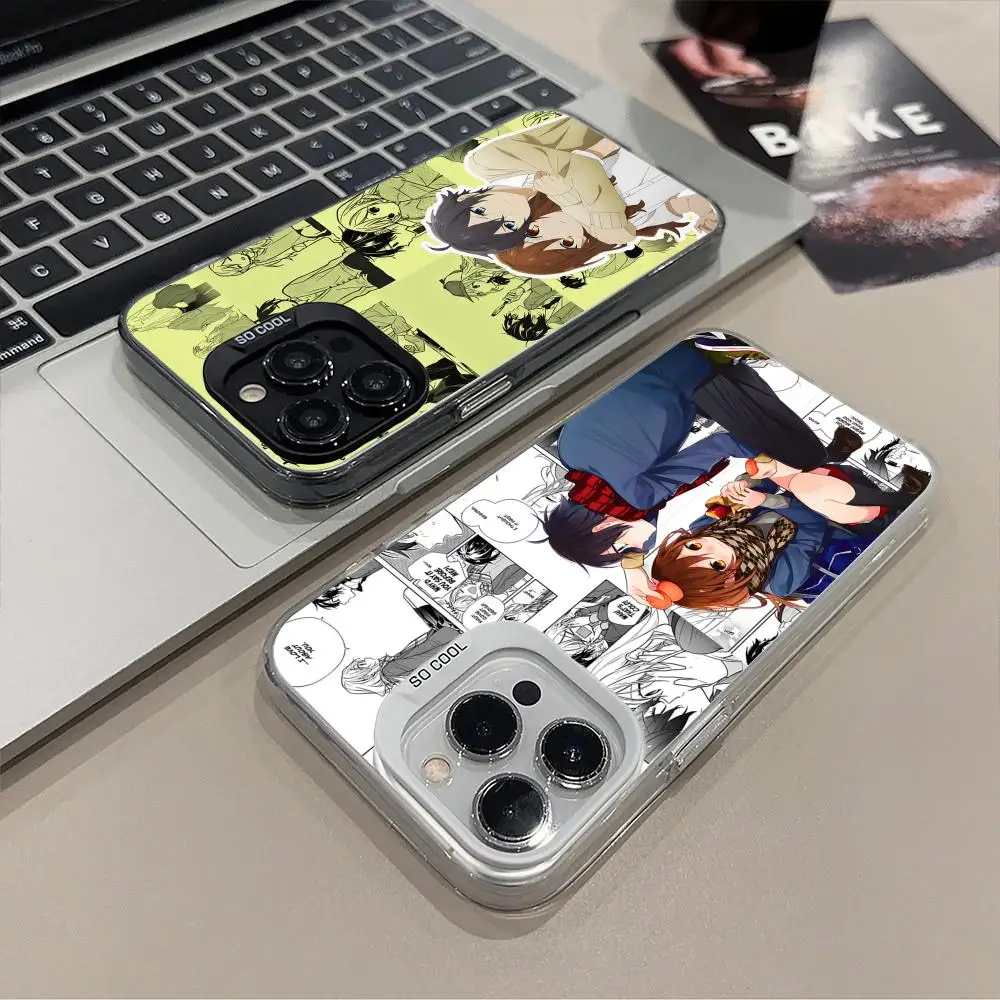 

Anime Horimiya Mobile Phone Case for iPhone 16 15 14 13 12 11 X XR XS 8 7 Pro Max Plus Translucent Colour Printing Luxury Pretty