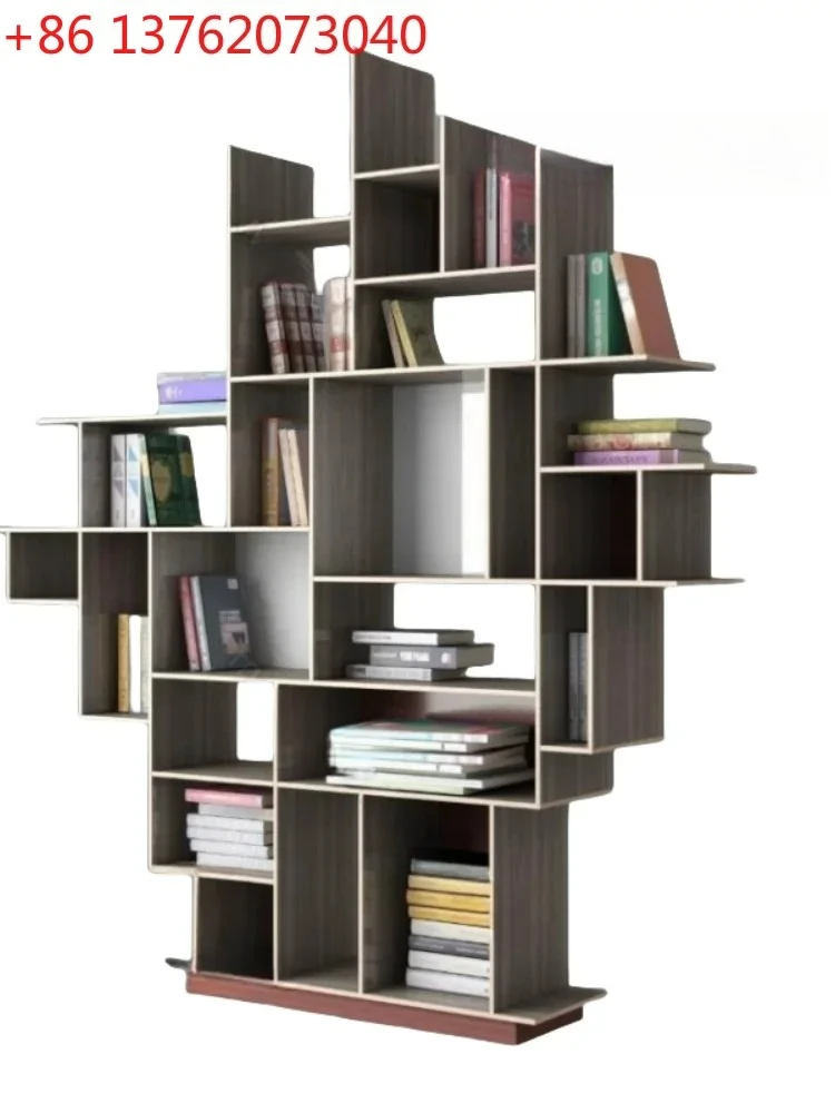 

Книжная полка из цельного дерева в скандинавском кремовом стиле с краской для выпечки, бытовой простой дисплей