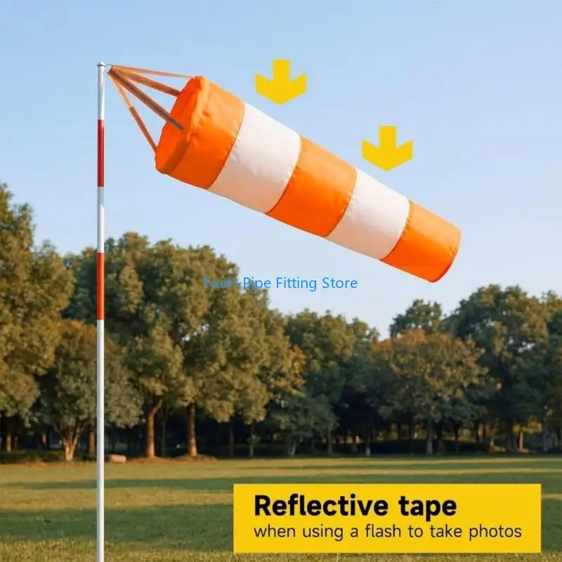 F92B Wind Socks for Outside Heavy Duty,Wind Direction Indicators for Outdoors Airport Farm & Park,Good Reflective Effects view 3