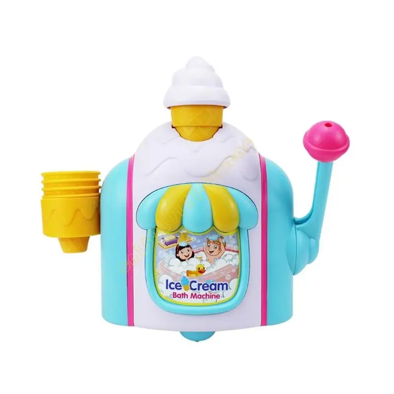 

Ice Cream Bubble Maker Foam Machine Bath Entertainment Toy Safe Foam Maker Toy for Toddler Shower Time Fun Bathing Toy DXAD