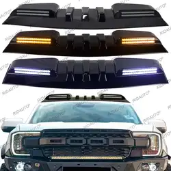 White Yellow Turn Signal LED Roof Rack Light Spoiler For FORD RANGER VW Amarok 2023 2024 2025 T9 4X4 Modified Roof Light Pickup