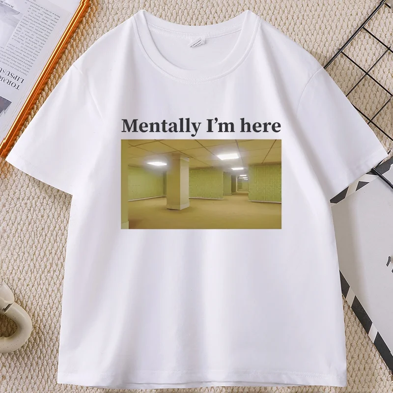 Enjoy The Backrooms T Shirt Men Women Mentally Space T-Shirt Funny Graphic Tee Casual Breathable Short Sleeve Round Neck