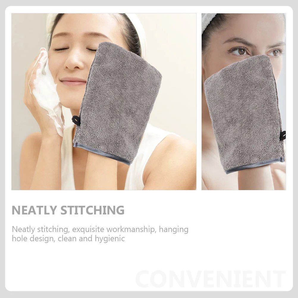 6 stücke Make-Up Entferner Handschuhe Mikrofaser Gesichts Reinigung Handschuhe Wiederverwendbare Weiche Poren-Reinigung Tragbare Haushalt Gesicht Waschen Handschuhe