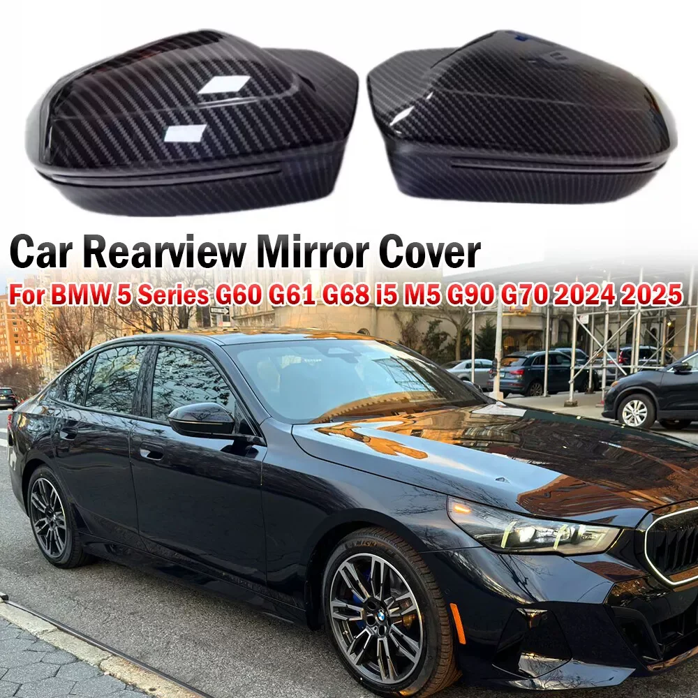 

LHD For BMW 5 Series G60 G61 G68 i5 M5 G90 G70 2024 2025 Car Rearview Side Mirror Cover Wing Cap Door Housing Shell Trim