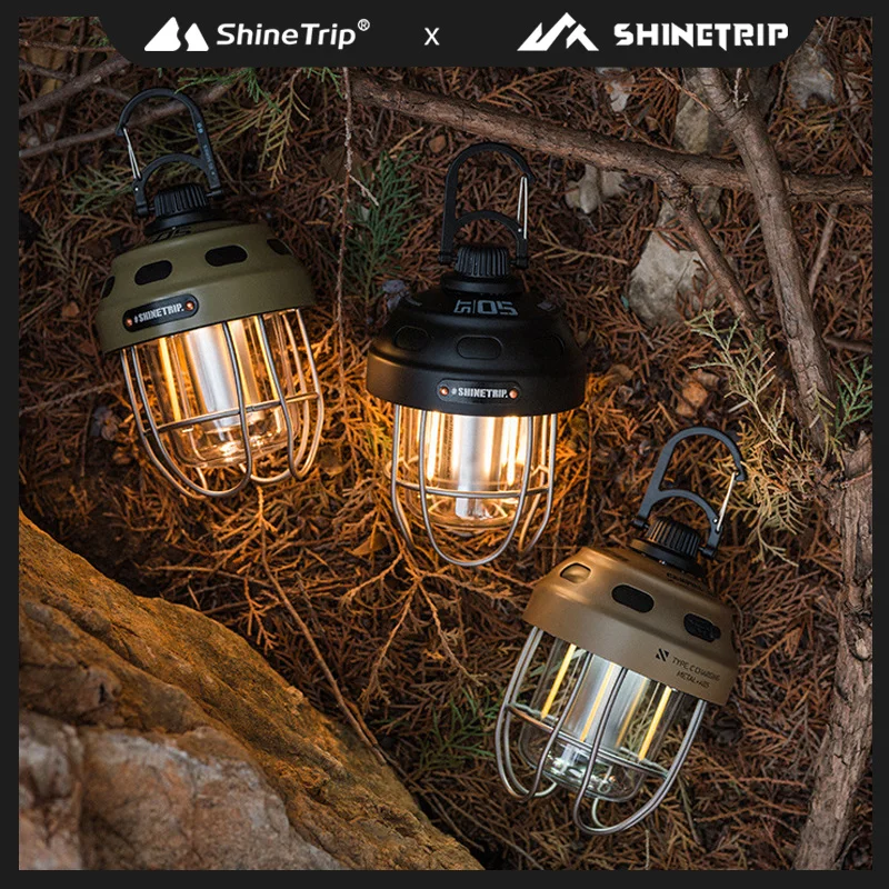 ShineTrip-Nut Vintage Pendant Light Metallic Color Long Life Rechargeable Enhance Camping Ambiance Tent Light ForOutdoor Camping