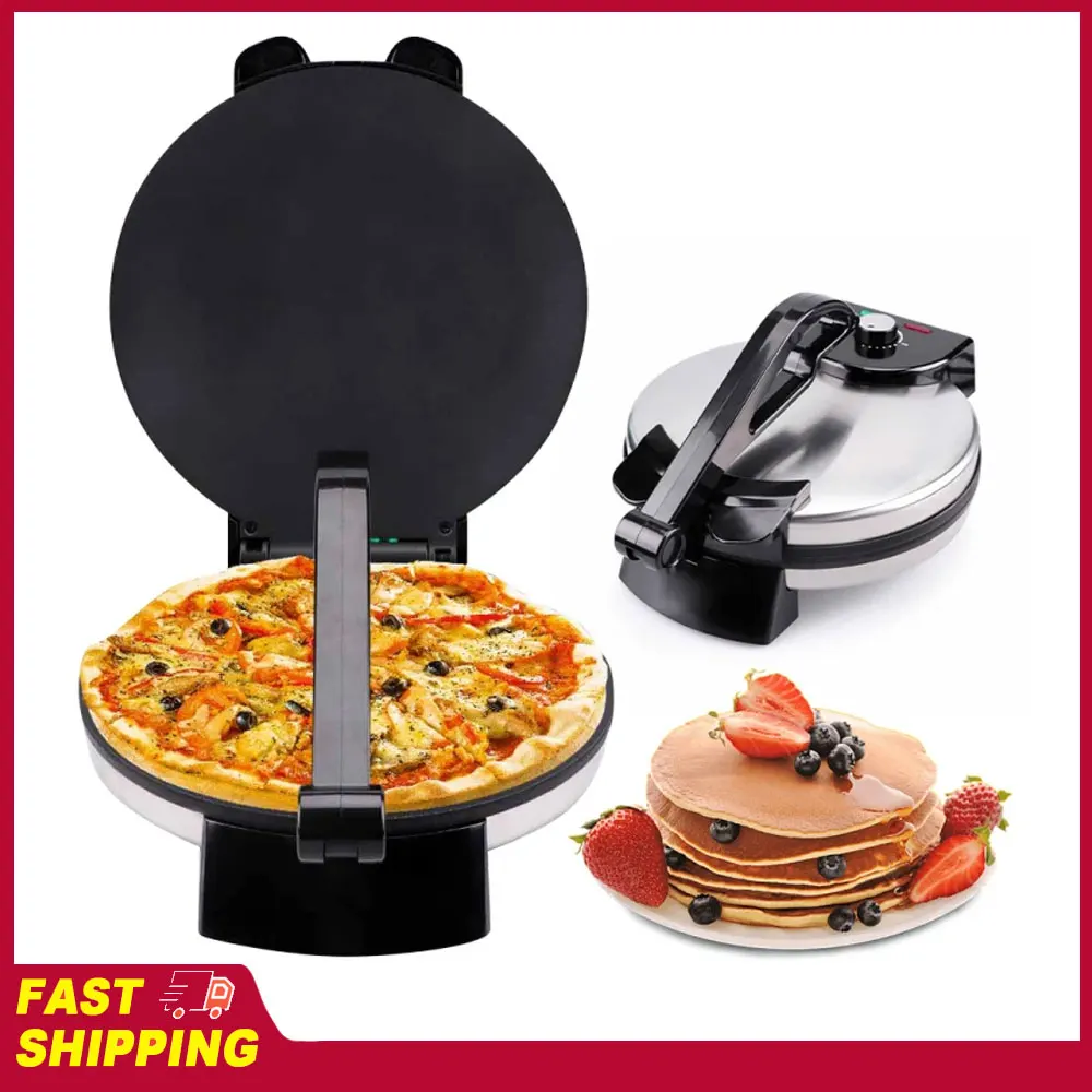 Non-Stick Roti Maker Machine 1800W Double Sided Heating Tortilla Press Electric Tortilla Maker Stainless Steel For Home