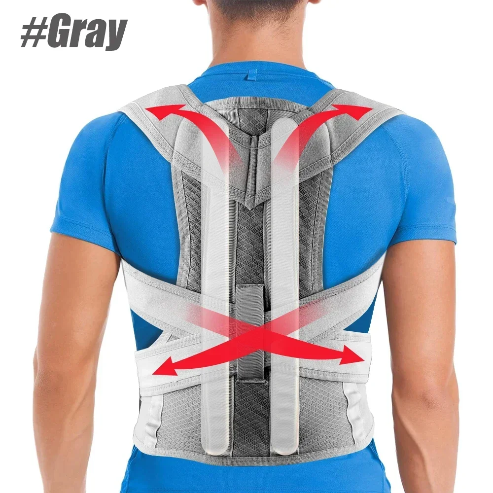 

1PCS Back Brace Posture Corrector for Women and Men, Adjustable Full Back Support, Lumbar Back Posture Corrector, Hump Corrector