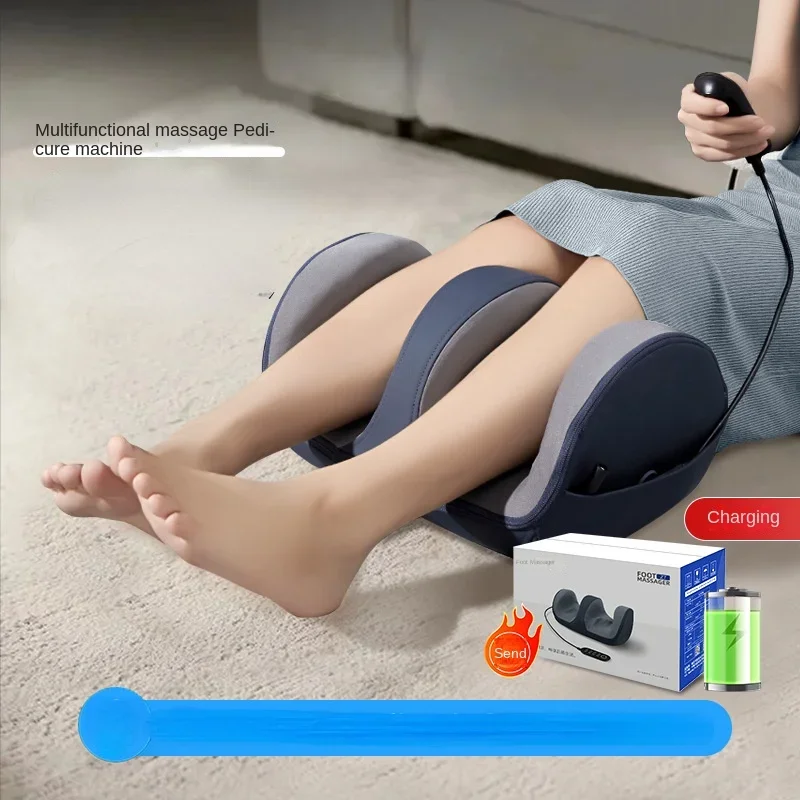 Foot Massage Machine Fully Automatic Kneading Soles Feet Hot Compress Feet Massage Device Remote Control Charging Model