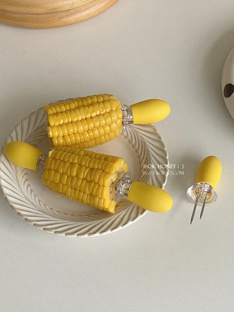 

Creative simple fruit and vegetable corn fork ins style high value salad portable fork student office worker tableware