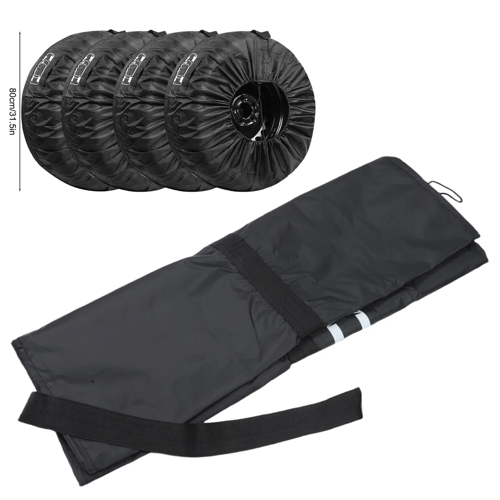 

Wheel Protector Spare Tire Cover For Seasonal Storage Suitable For Transport Adjustable Buckle Straps For Tires Under 80cm