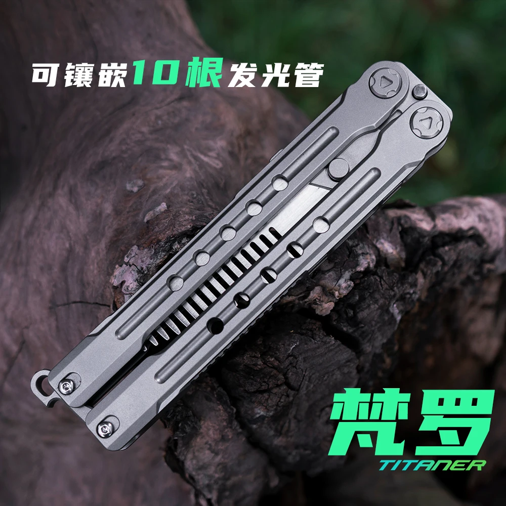 TITANER EDC Titanium Alloy Comb Multi  Pocket Folding Tools  for Camping Rescue Suit for CKB-2 Blade