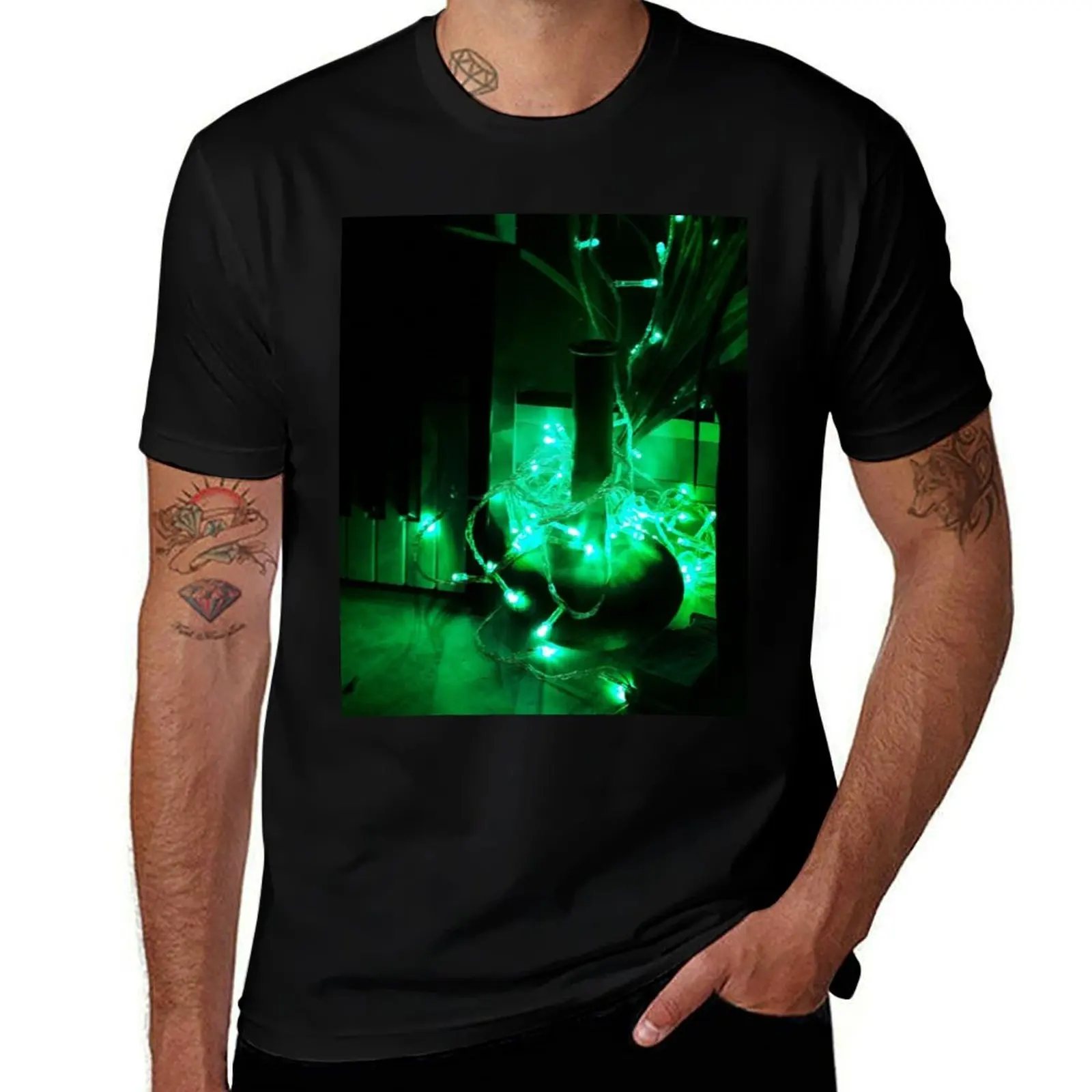 

Green Glow T-Shirt man t shirts for men t shirts with prints man t shirt cotton T-shirt