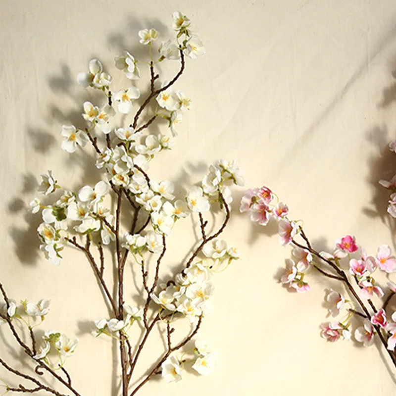 

97cm Artificial Cherry Blossom Branches Ins Style Fake Flower Tabletop Decorative Arrangement Wedding Party Home Room Decoration