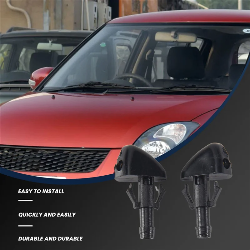 A95E-2X Car Windshield Washer Wiper Water Jet Nozzle For Suzuki Swift Alto SX4 Liana DAE