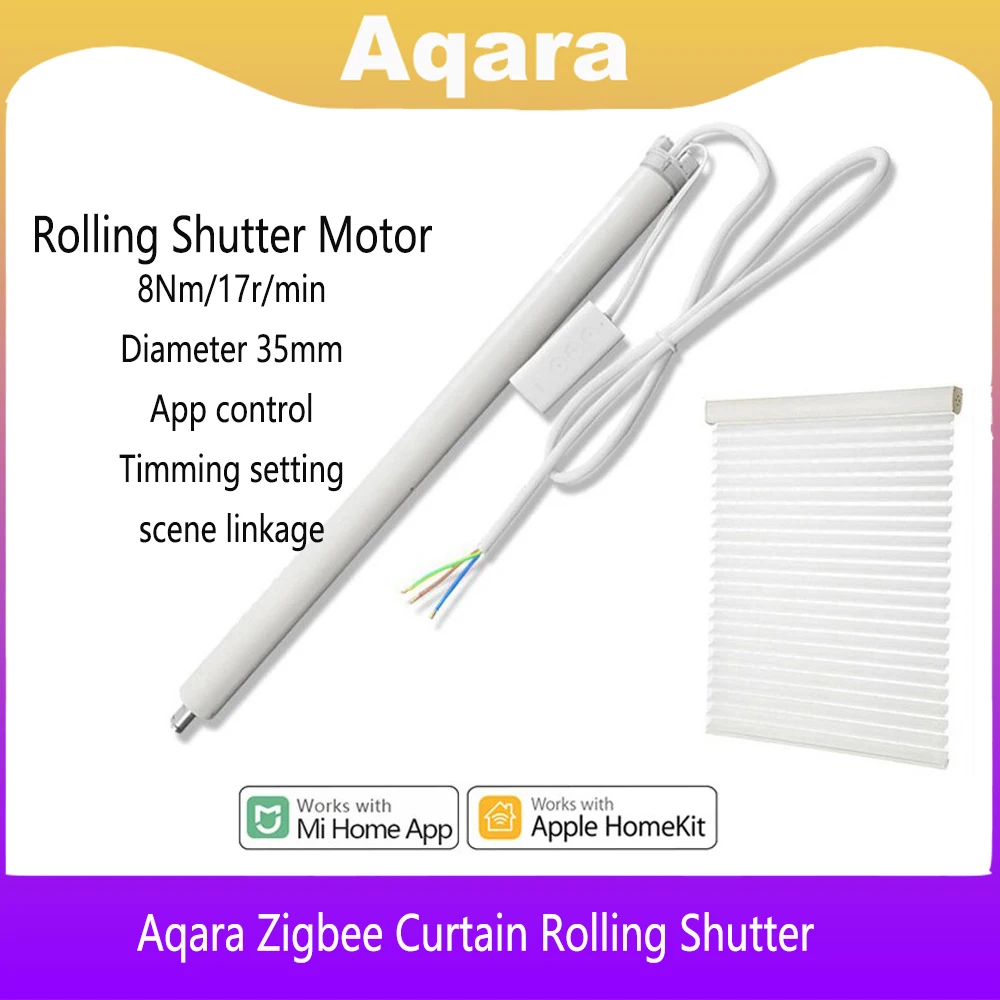 

Aqara Original Motor Zigbee Curtain Rolling Shutter Motor Timing Setting Remote Control Works with Apple HomeKit Mi Home APP DHL