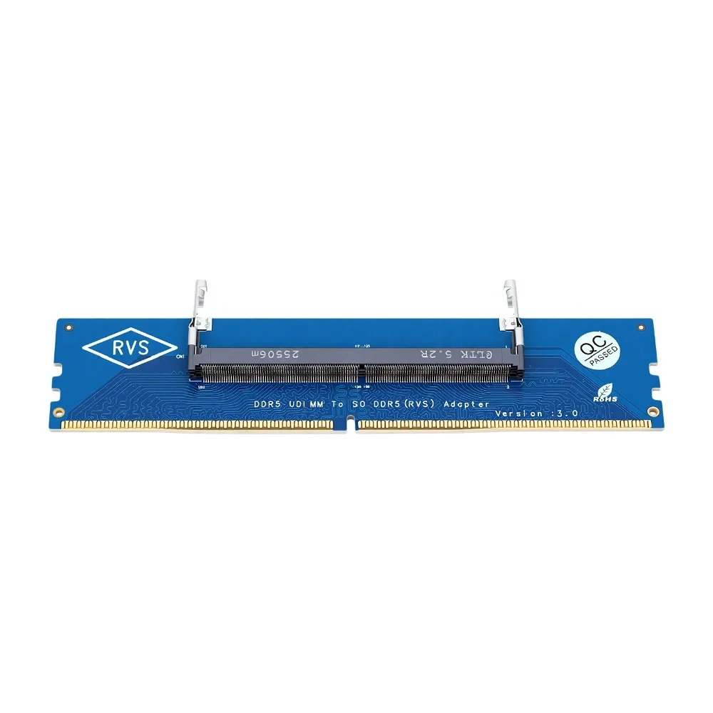 SO-DIMM to U-DIMM Memory Adapter Card DDR5 Memory Modules 5600MHz Speed DDR5 Adapter Converter 5.24in×1.14in