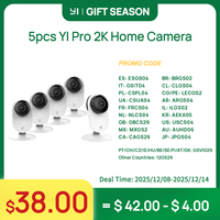 YI 5PCS 2K Home pro Wireless Security Cameras with Night Vision 3MP Wi-Fi IP Smart Surveillance Baby Monitor for iOS Android