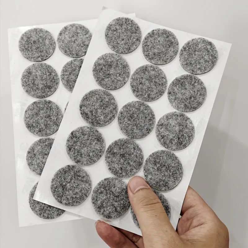 15/30 PCS Felt Table Chair Foot Pads, Circular Self-Adhesive Felt Pads Anti Slip Properties, Noise Reduction Damage Prevention