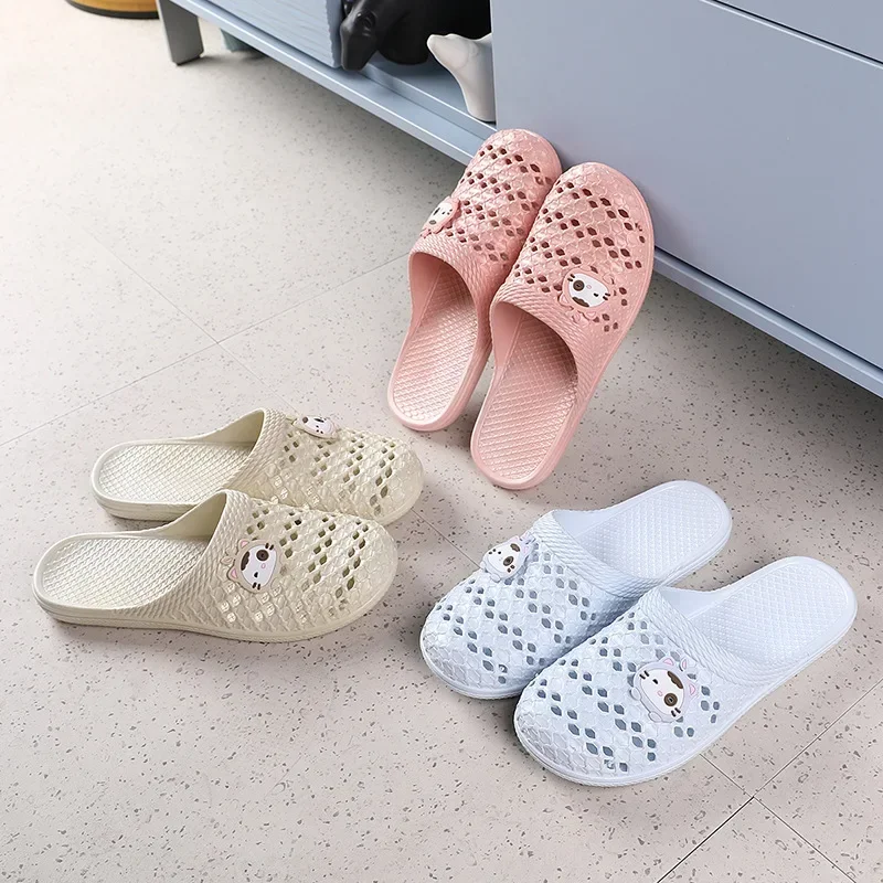 Ladies Slippers Summer New Baotou Cat Home Bathroom Pregnant Women Lazy Baotou Hollow Slippers Women