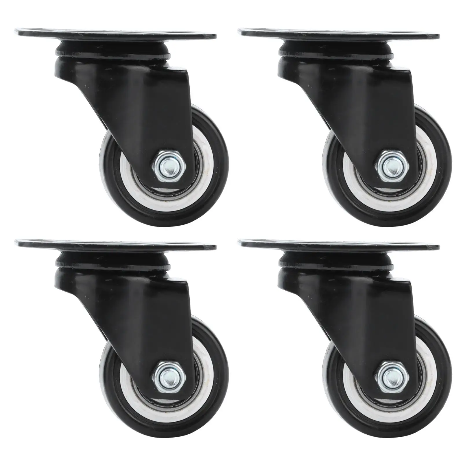 4pcs 1.5 Inch Quiet Universal Casters - Durable Silent Rolling Wheels for Smooth Mobility