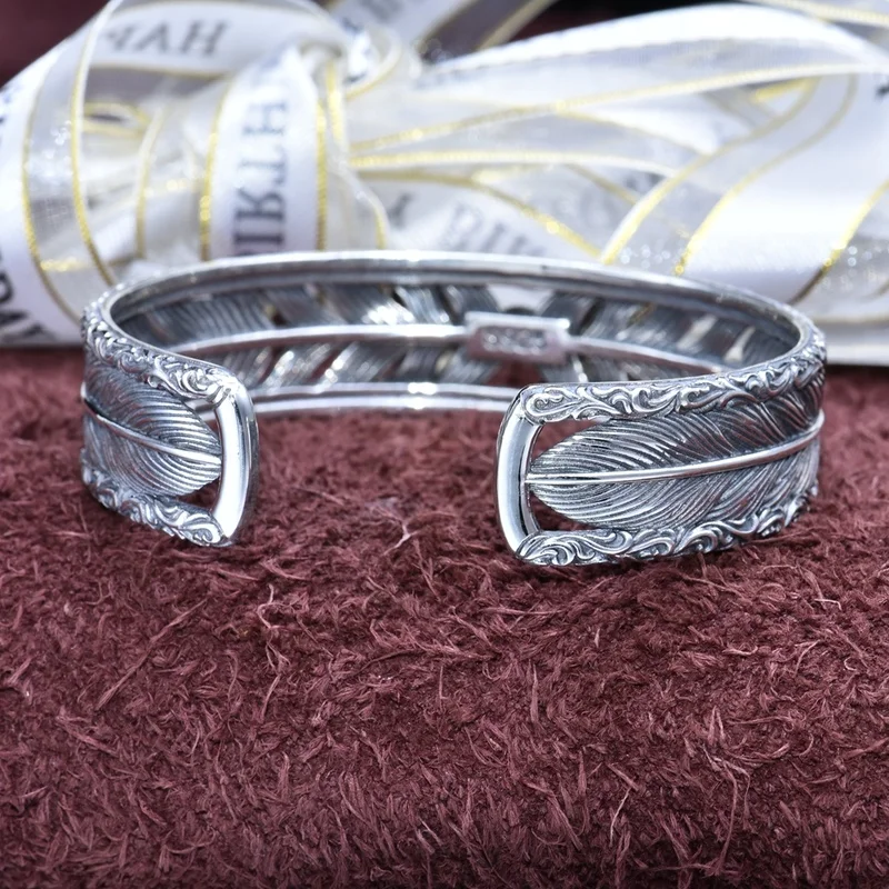 New S925 Style Vajra Men And Women Vintage Bracelet Silver Jewelry