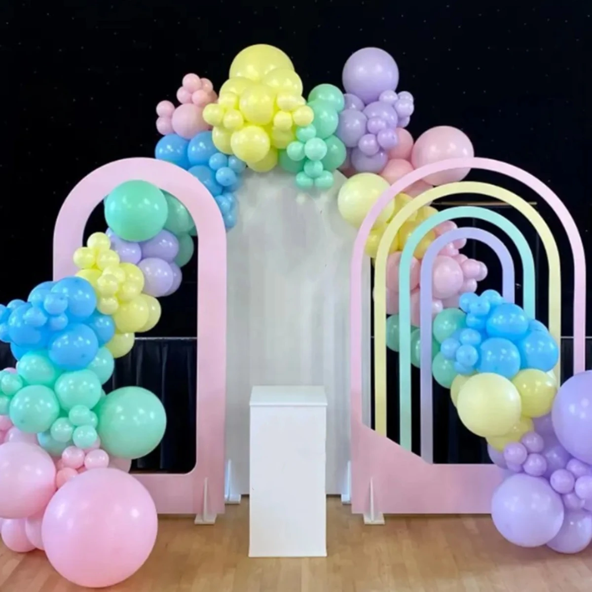 

Birthday Backdrop Background Wedding Decor Rainbow Acrylic Backdrop balloon arch flower wall backdrop wedding stage