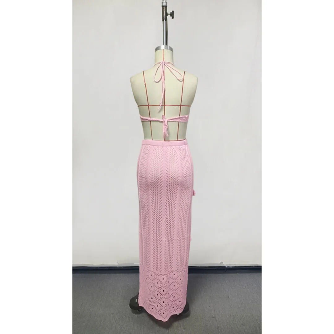 S - XL 3D-Blumen, gehäkelt, gestrickt, zweiteiliger Anzug, Strandkleid, Strandmode, Strandbekleidung, Strand-Cover-up, Damen, V6771 – Detail 11