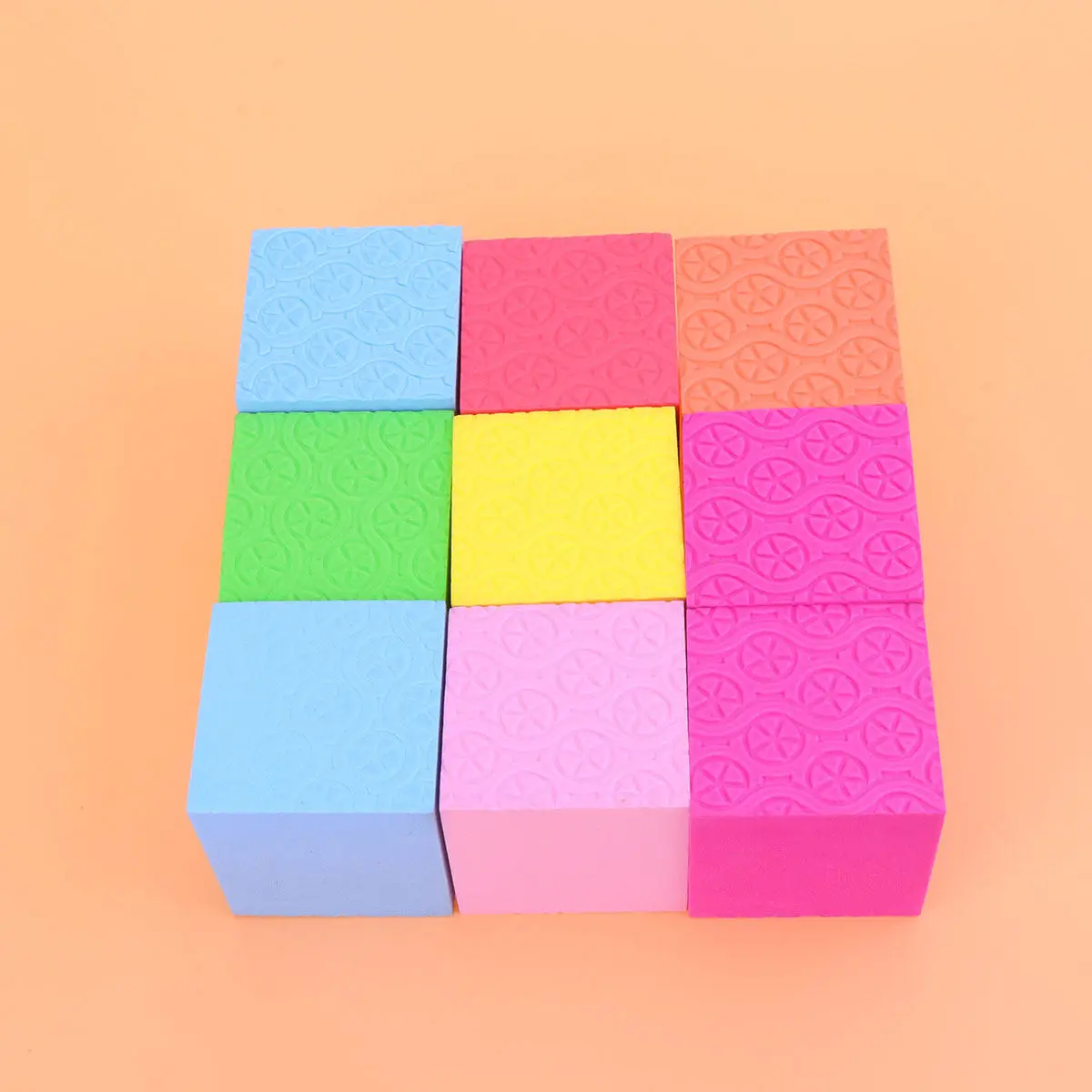 10Pcs Colorful Foam Blocks Eva Soft Building Cubes for Kids Learning Educational Play Set Bright Rainbow Colors 7Cm Safe