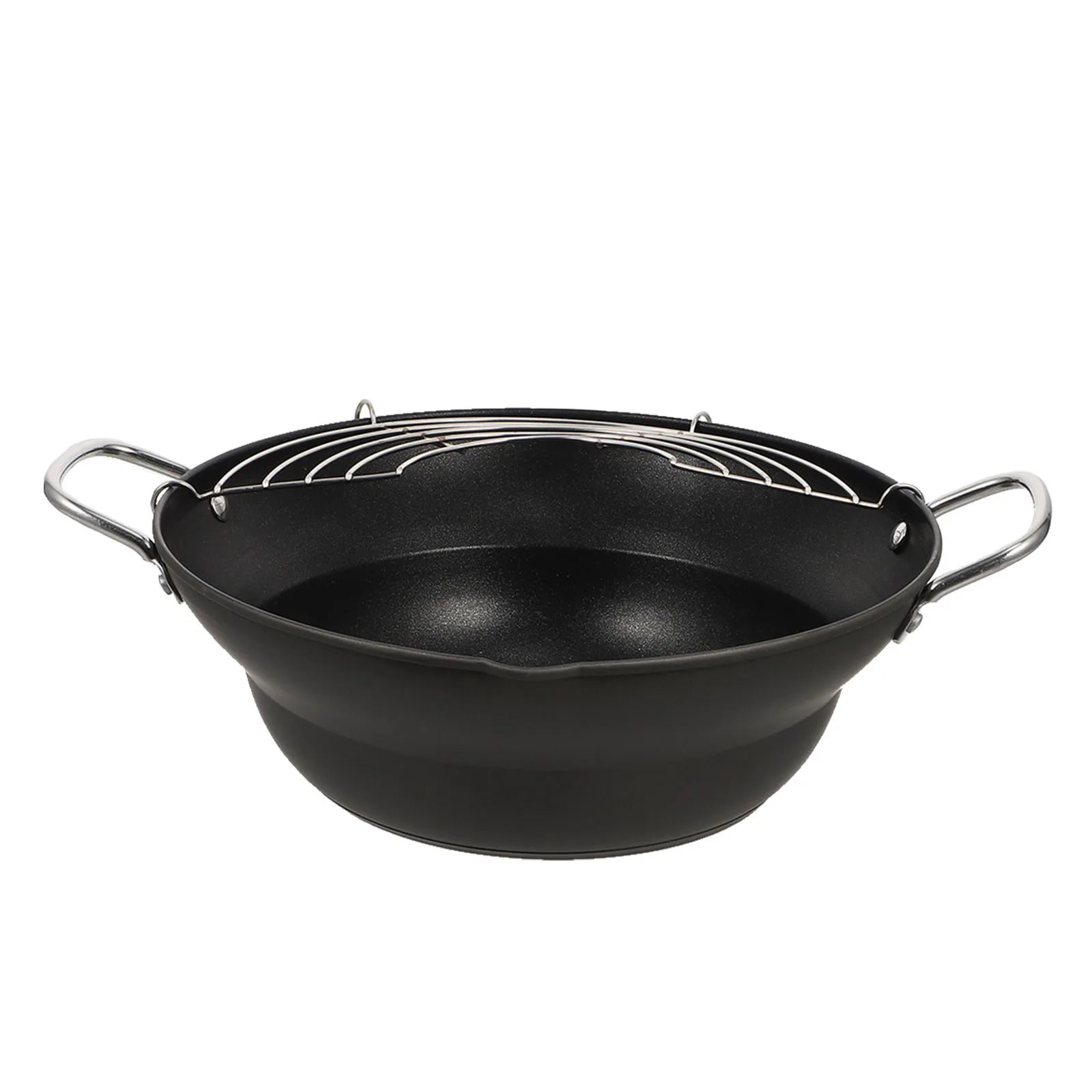 

Japanese Tempura Fryer Mini Stainless Steel Non Stick Deep Frying Pot Beautiful Practical Safe Small Size Lightweight