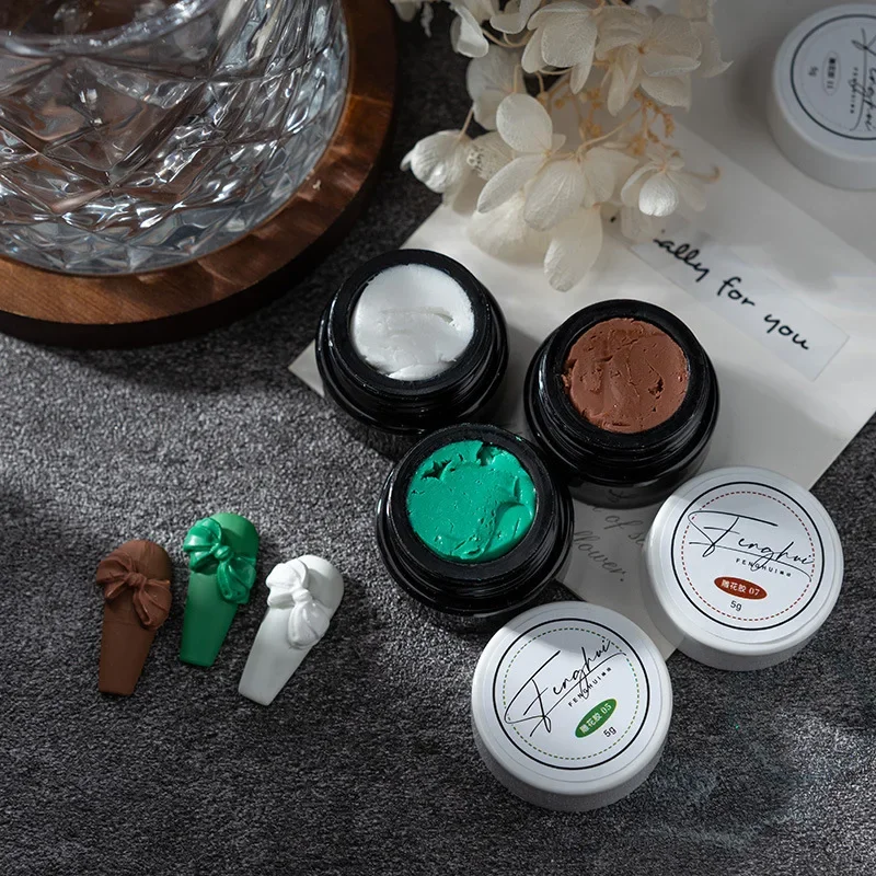 12 لون منحوتة هلام مسمار البولندية لتقوم بها بنفسك البلاستيسين UV LED هلام الورنيش ثلاثية الأبعاد النمذجة النحت هلام ورنيش لمسمار الفن تصميم مانيكير