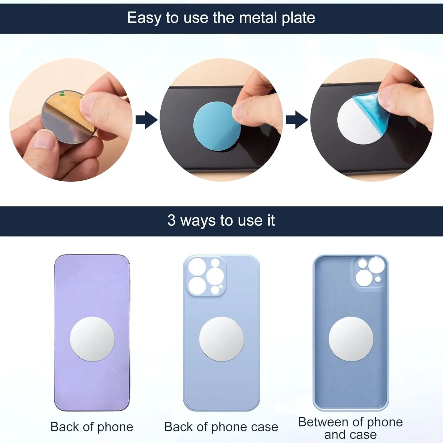 Magnetische Metall Platte Disk Für Magnetische Auto Telefon Halter Universal Eisen Blatt Aufkleber Ständer Für Handy Magnet Halter Halterung