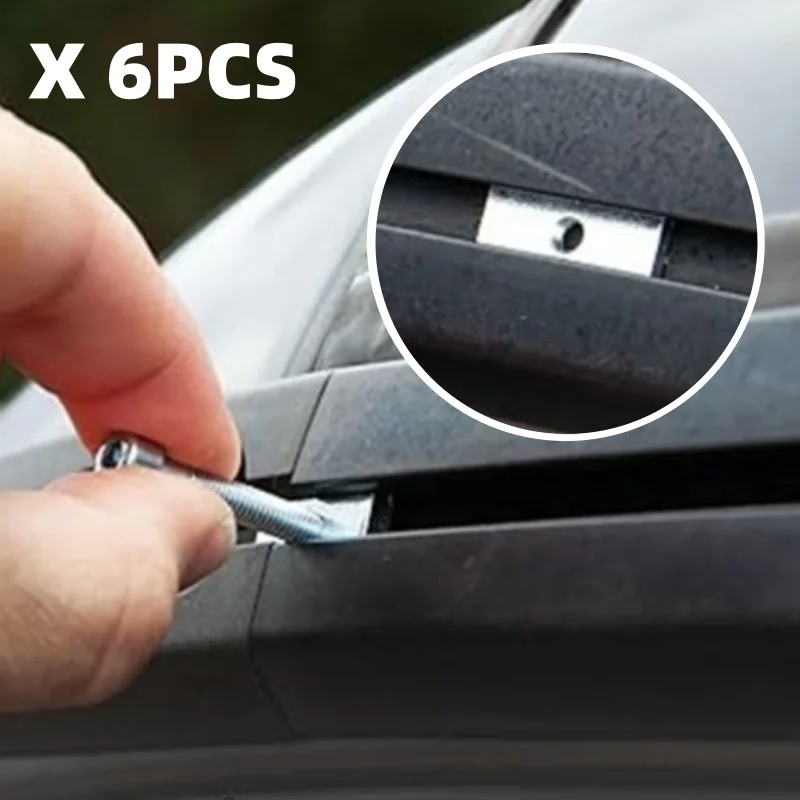 

6PCS Van Camper Piping Rail C-Profile Steel Piping Blocks For VW T5 T6 T6.1 California With M8 Thread