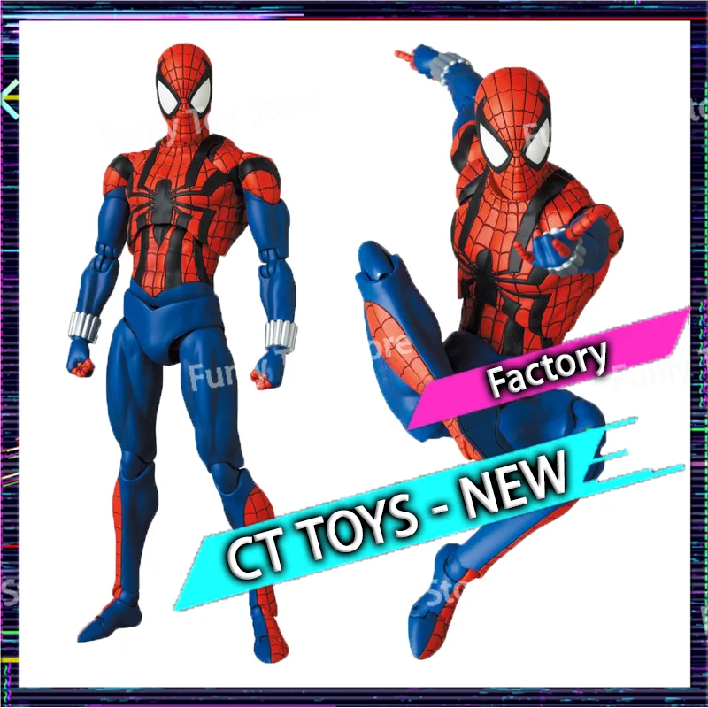 Ct Toys Spiderman Mafex 143 Ben Reilly Comic Ver The Amazing Spider-Man 001 Anime Action Figure Figurine Customized Gifts Toys