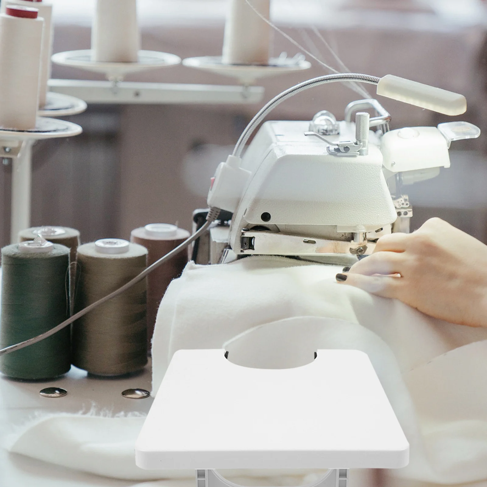 

Dressmaking Extension Table Sturdy Plastic Sewing Machine Add on Compact Portable Craft Station for Home Sewing Projects