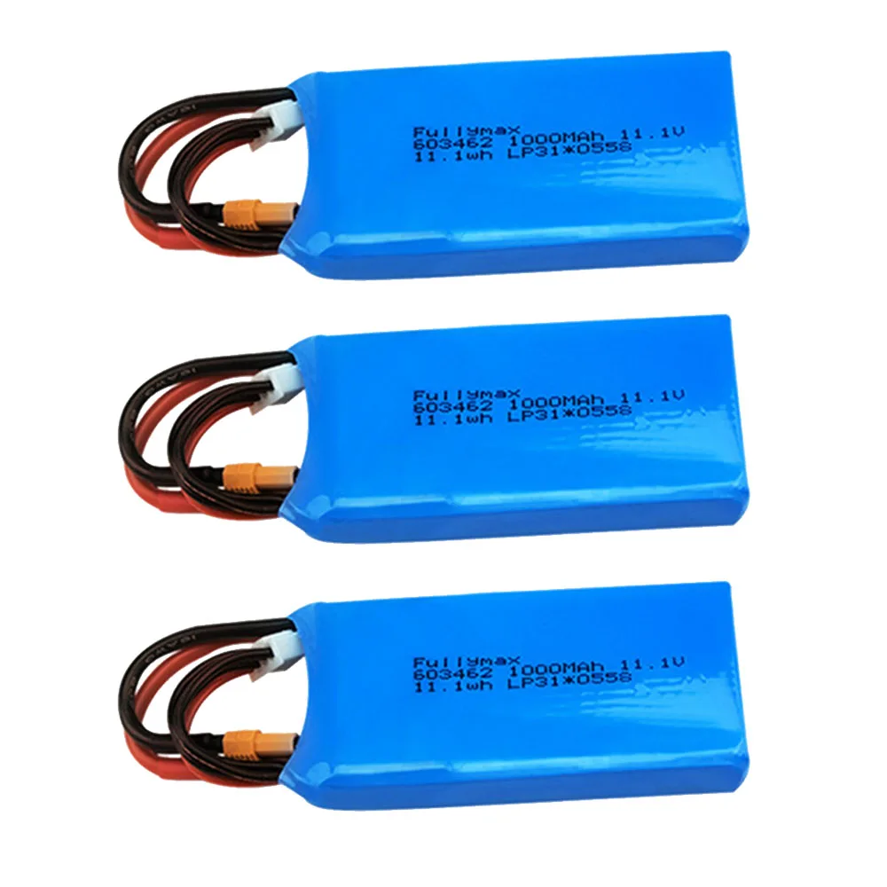 Baterai Lipo 11.1V 1000mAh untuk XK X450 FPV RC Aksesori suku cadang Drone pengganti baterai isi ulang