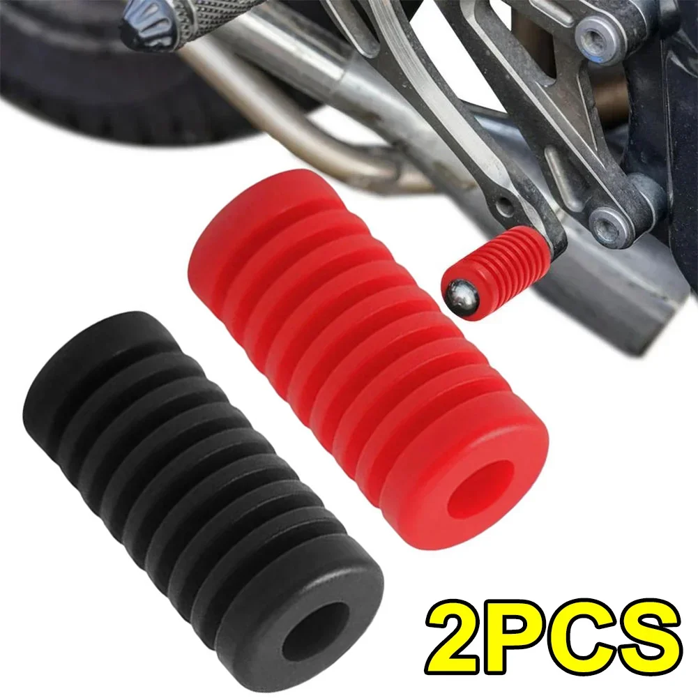 1/2Pcs Universal Motorcycle Gear Shift Shifter Lever Foot Pad Pedal Rubber Cover Moto Start Foot Pegs Pad Motorcycle Accessories