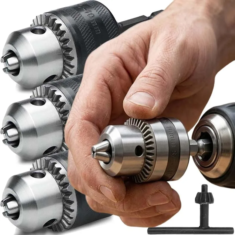 

Quick Change Chuck Drill Change Conversion Adapter with Chuck Key Impact Wrench Converter Conversion Tools Self-Tighten Chucks