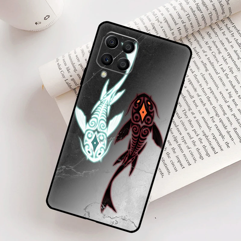 Yin Yang Koi Custodia per Samsung Galaxy M31 M11 M14 M34 M54 M12 M32 M52 M15 M13 M06 M16 M36 M56 M53 M35 M55