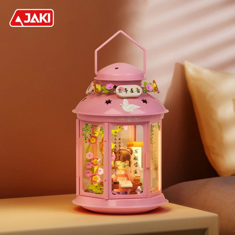 

JAKI строительные блоки ночник украшения модель сборка игрушки для девочек развивающие научные игрушки подарок на день рождения