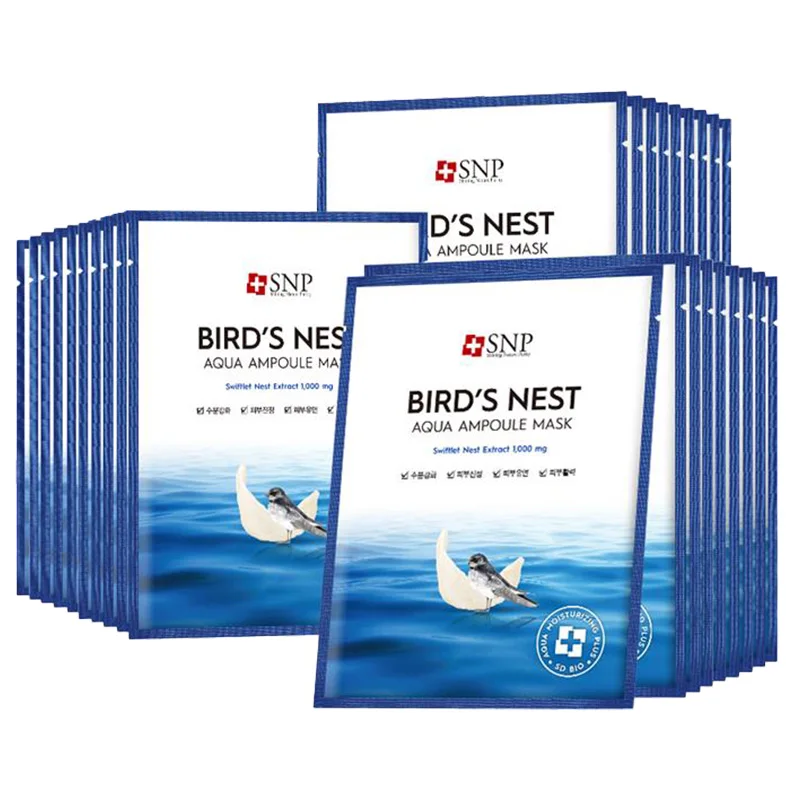 SNP Ocean Bird's Nest Hydrating Mask Essence Moisturizing, Soothing, Moisturizing, Stay Up Late Repair 10 pieces * 3 boxes