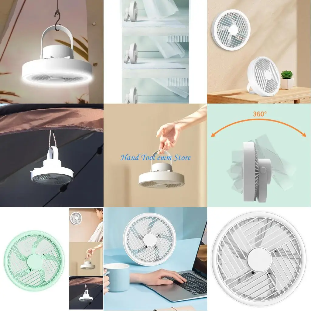 

H37F Portable Powerful Small Table Fan Battery Desk Fan for Home Office Car Outdoor